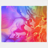 Elektrisch Spectrum in Beweging Fleece Deken (Voorkant (Horizontaal))
