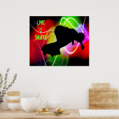 Elektrisch spectrum Skateboarder Poster (Keuken)