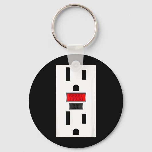 Elektrisch stopcontact grappige Halloween Sleutelhanger (Voorkant)