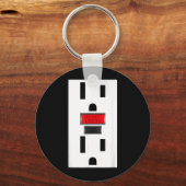 Elektrisch stopcontact grappige Halloween Sleutelhanger (Voorkant)
