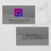 Elektrisch Stopcontact Icoon | Elektrikien Visitekaartje (Voorkant / Achterkant)