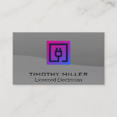 Elektrisch Stopcontact Icoon | Elektrikien Visitekaartje (Voorkant)