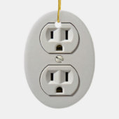 Elektrisch stopcontact inpluggen keramisch ornament (Voorkant)