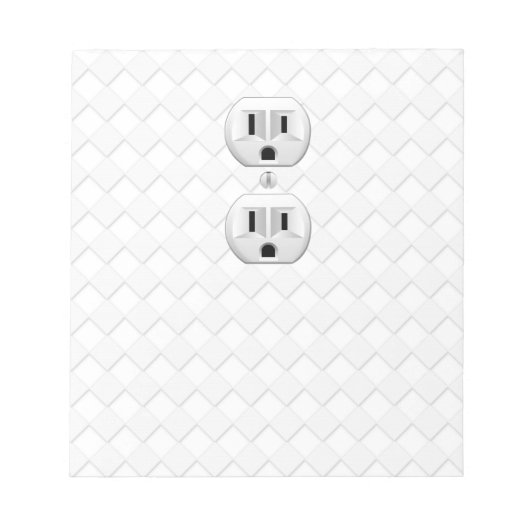 Elektrisch Stopcontact Leuk Aangepast Notitieblok (Voorkant)