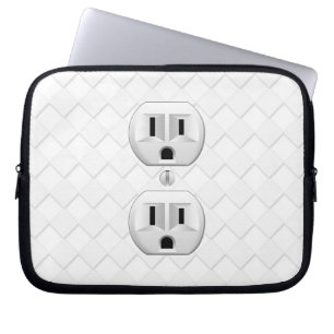Elektrisch stopcontact leuk om dit aan te passen laptop sleeve