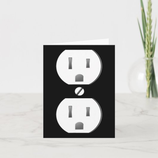 Elektrisch stopcontact makkelijk kostuum kaart (Voorkant)