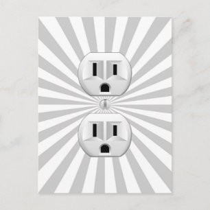 Elektrisch Stopcontact Muur Outlet Fun Pas dit aan Briefkaart