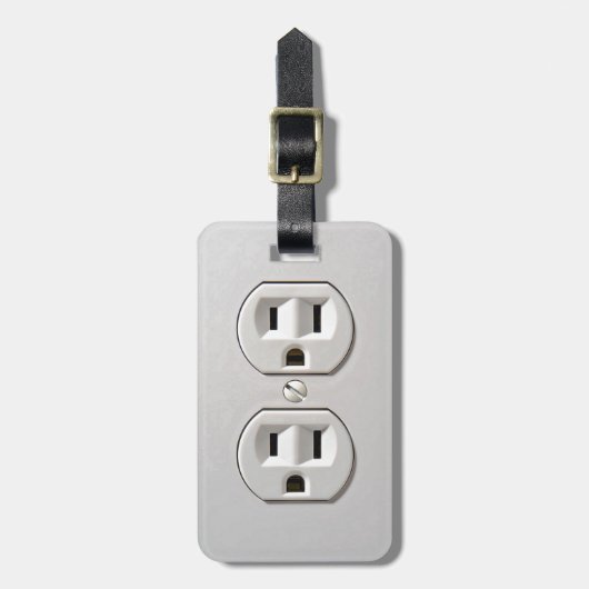 Elektrisch Stopcontact Plug-in Bagagelabel (Voorkant verticaal)