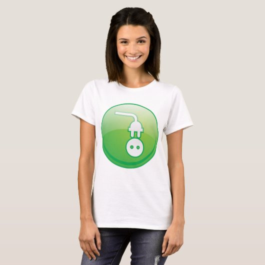 Elektrisch stopsymbool T-shirt (Voorkant volledig)
