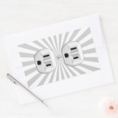 Elektrisch stopventiel past dit aan! rechthoekige sticker (Envelop)