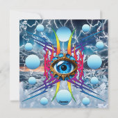 Elektrisch Storm Feestdagenkaart (Achterkant)