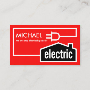 Elektrisch stroomcircuit voor thuis stopcontact visitekaartje