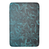 Elektrisch Teal Blauwe Marmer Draaikolk Badmat (Voorkant Verticaal)