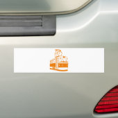 Elektrisch transport over de weg bumpersticker (Op auto)
