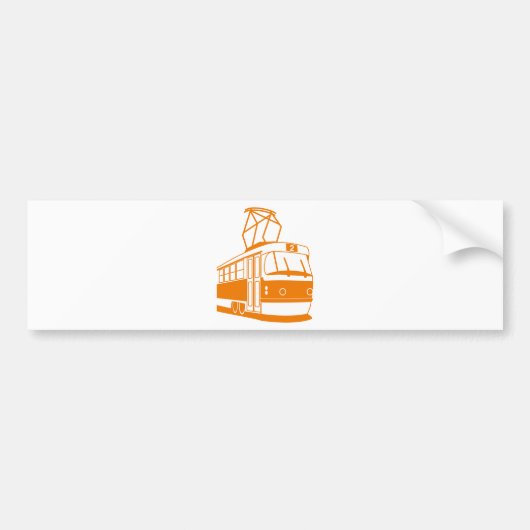 Elektrisch transport over de weg bumpersticker (Voorkant)