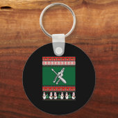 Elektrisch Ugly KerstSweater Sleutelhanger (Voorkant)