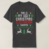 Elektrisch Ugly KerstSweater T-shirt (Design voorkant)
