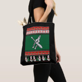 Elektrisch Ugly KerstSweater Tote Bag (Dichtbij)