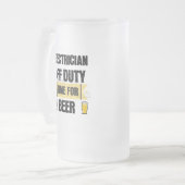 Elektrisch uit dienst. Tijd voor bier Matglas Bierpul (Voorkant links)