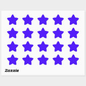 Elektrisch ultramarijn ster sticker (Vel)