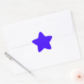Elektrisch ultramarijn ster sticker (Envelop)