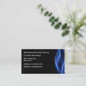 Elektrisch uniek stroomthema visitekaartje (Staand voorkant)