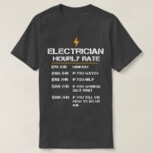 Elektrisch uurtarief (2) t-shirt (Design voorkant)
