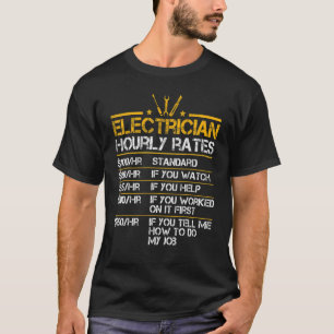 Elektrisch uurwerk Lineman Mannen Electriciër D T-shirt