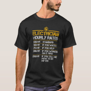 Elektrisch uurwerk Lineman Mannen Electriciër D T-shirt