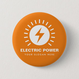 Elektrisch vermogen logo knoppen voor aangepaste z ronde button 5,7 cm