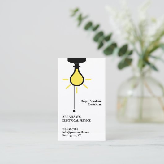 Elektrisch Visitekaartje (Staand voorkant)