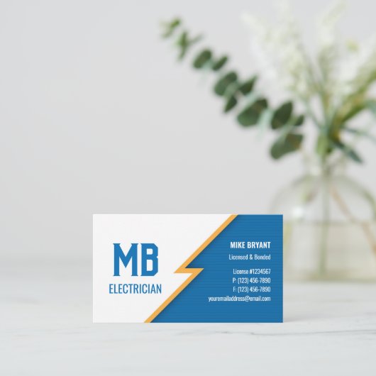 Elektrisch Visitekaartje (Staand voorkant)