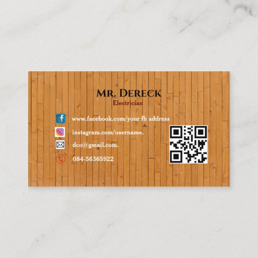 Elektrisch Visitekaartje (Achterkant)