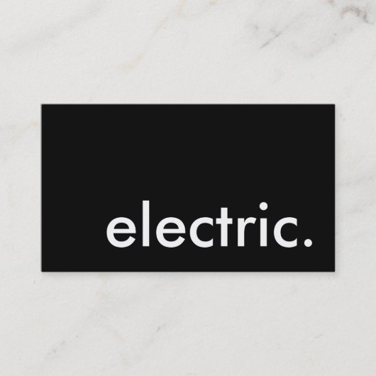 elektrisch. visitekaartje (Voorkant)