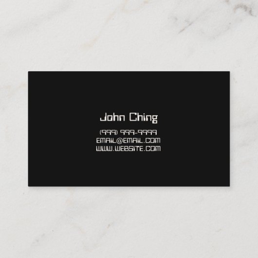 Elektrisch Visitekaartje (Achterkant)