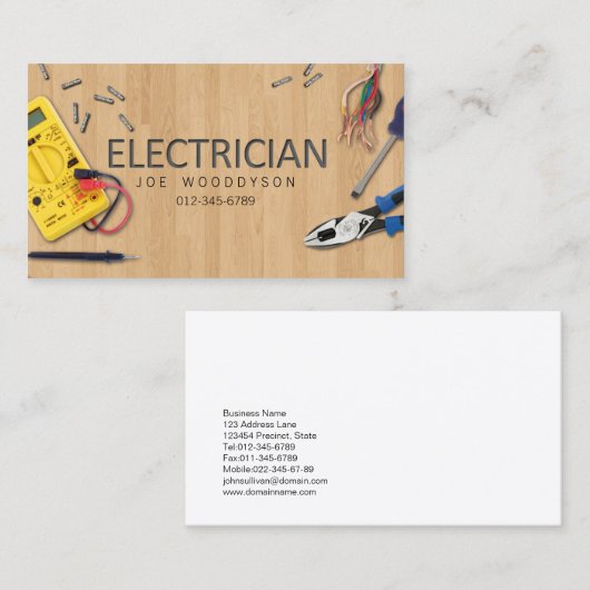 Elektrisch Visitekaartje Elektrohulpmiddelen (Voorkant / Achterkant)