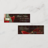 Elektrisch visitekaartje met rode gitaar (Voorkant / Achterkant)