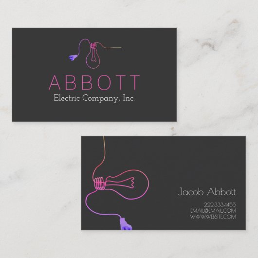 Elektrisch Visitekaartje voor de bouw (Voorkant / Achterkant)