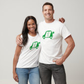 Elektrisch voertuig Groen EV-pictogram Logo — T-sh T-shirt (Unisex)