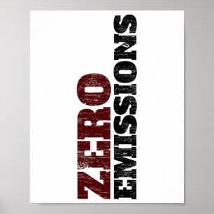 Elektrisch voertuig Zero Emissies EV Autobestuurde Poster