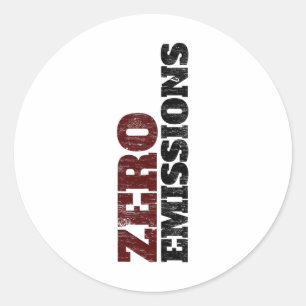 Elektrisch voertuig Zero Emissies EV Autobestuurde Ronde Sticker