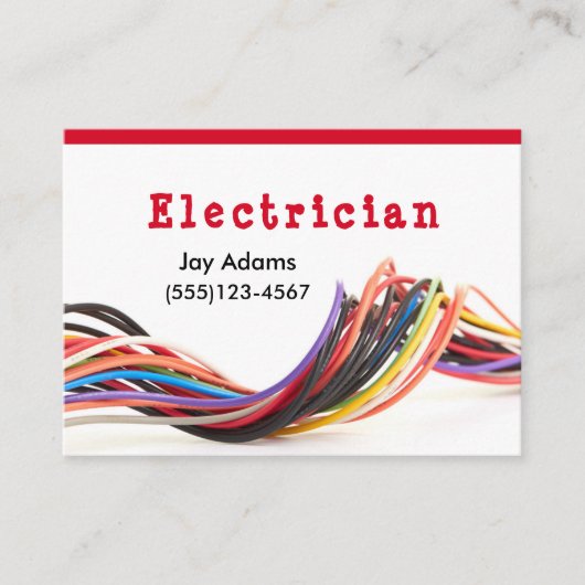 Elektrisch Wire Voltage Maintenance Professional Visitekaartje (Voorkant)