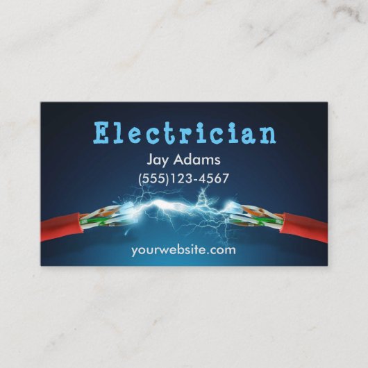 Elektrisch Wire Voltage Maintenance Professional Visitekaartje (Voorkant)