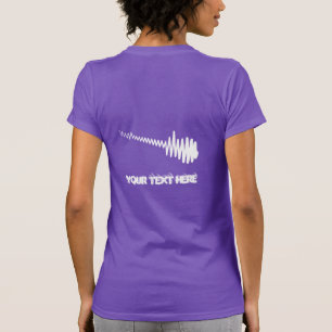 Elektrisch wit golfvormig gitaargeluid t-shirt