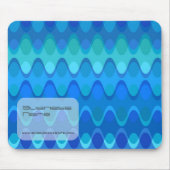 Elektrisch Zig Zag Blauwe Golven Mod Abstract Patr Muismat (Voorkant)