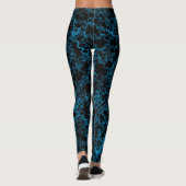 Elektrisch Zwart en Blauw Leggings (Achterkant)