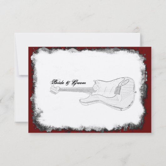 Elektrisch zwart-witte muziek met rookdatum save the date (Achterkant)