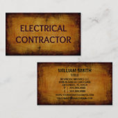Elektrische aannemer Antiek Visitekaartje (Voorkant / Achterkant)