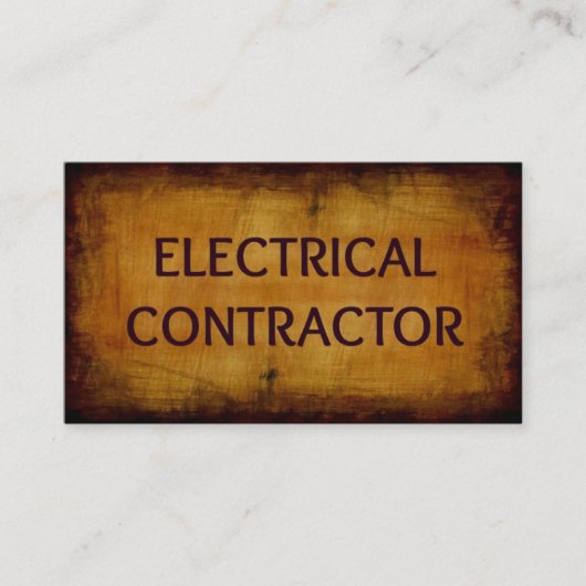 Elektrische aannemer Antiek Visitekaartje (Voorkant)