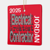 Elektrische Aannemer Buitengewoon CUSTOM Keramisch Ornament (Links)